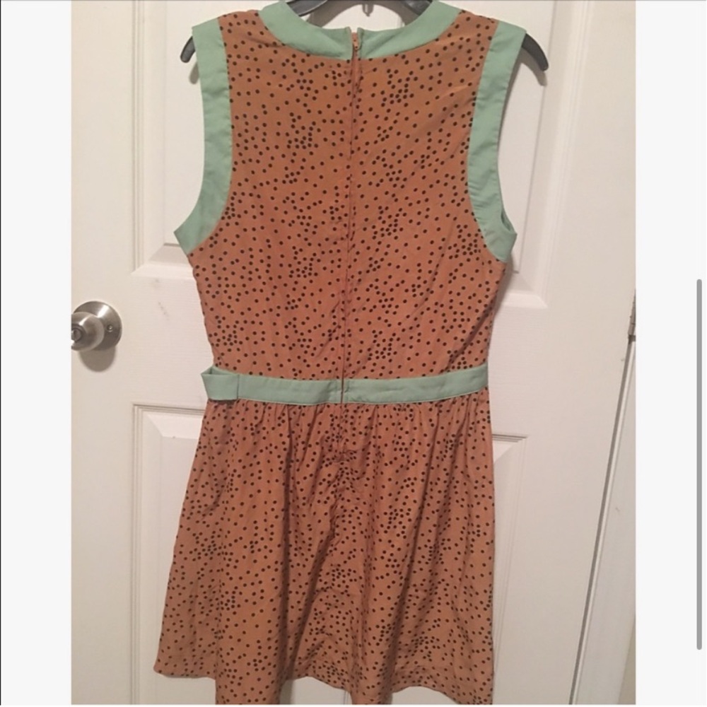 Retro Polka Dot Dress with Mint Sash - Picture 5 of 5